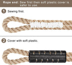 2Pcs 19" Tree Swing Rope Tree Swing Strap for Hanging Hammock | 2500LBs Capacity Swing Extender Rope with Hook Hanging Chair Strap for Swing chair, Tree Branch, Tree Swing Seat