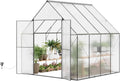 8x8 ft greenhouse for outdoors, heavy-duty polycarbonate greenhouse, main product view