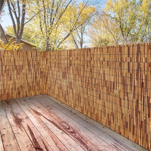 natural reed fencing roll 6ftx16.4ft privacy screen for, front angle view