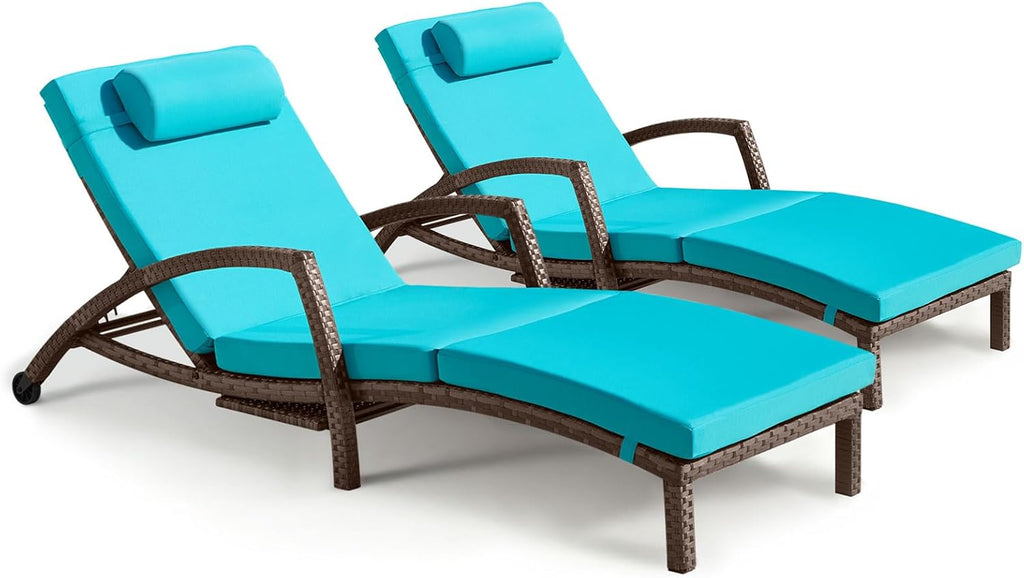 chaise lounge chairs outdoor set of 2, comfy, main product view
