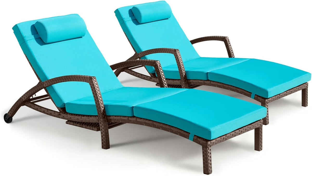 chaise lounge chairs outdoor set of 2, comfy, main product view