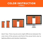 Waterproof Outdoor Curtain W52 x L63 - Grommet Top Sunlight Blocking Window Treatment Drapes Blackout Curtains for Home Bedroom Living Room Outdoor Patio Porch Pergola (Orange, 2 Panels)