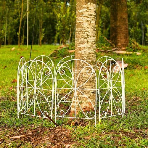 shoplala animal barrier fence (10 panels) 12x24in decorative, front angle view