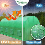 yardgrow greenhouse replacement cover larger walk in outdoor, side view