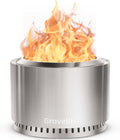 27 inch smokeless fire pit with waterproof cover, main product view