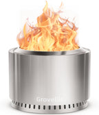 27 inch smokeless fire pit with waterproof cover, main product view