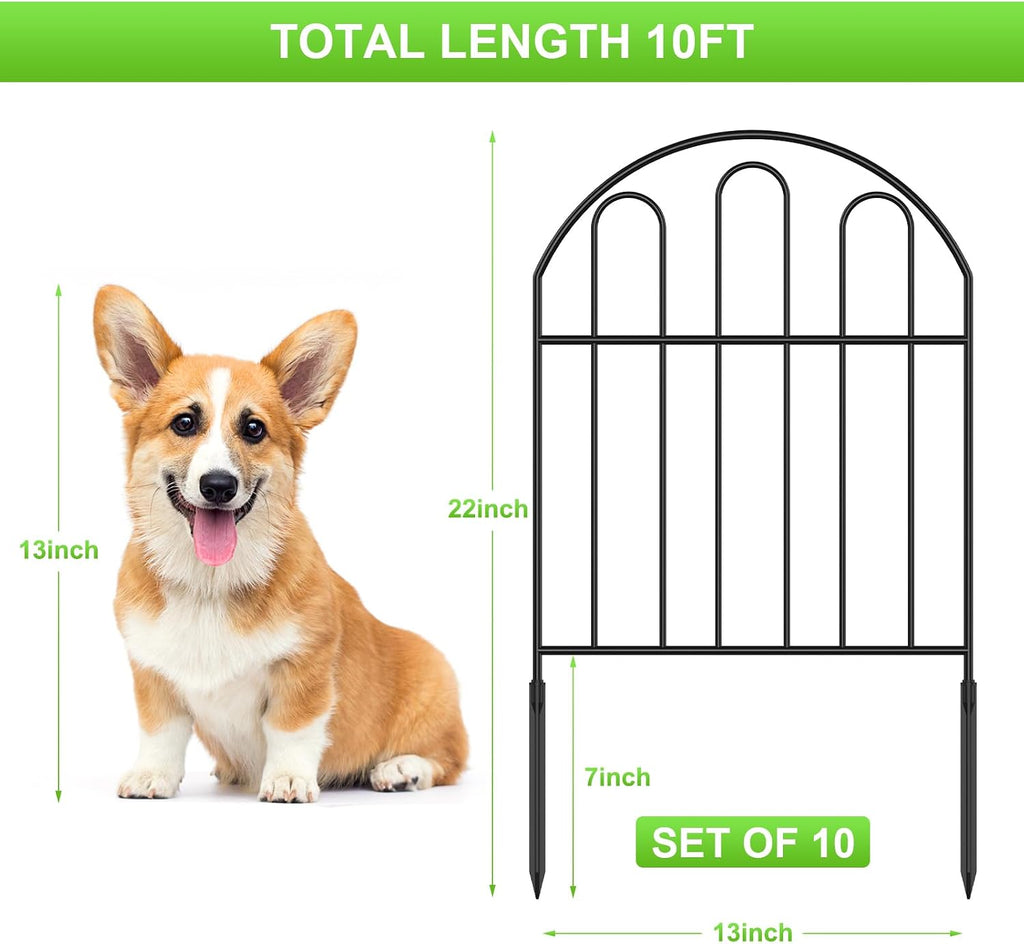 ousheng 25 pack decorative garden fence, total 27ft(l), close-up detail