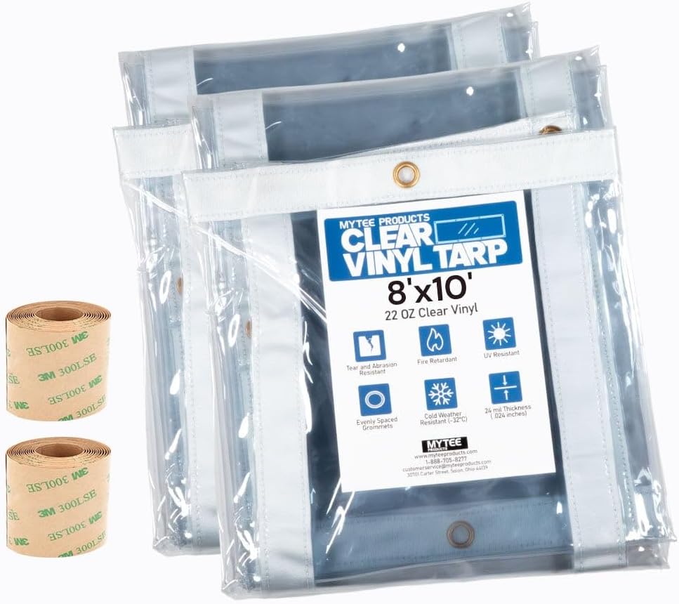 mytee products 2 pack 8' x 10' clear, main product view