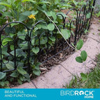 birdrock home 5pk ornate landscape edging fence for showing dimensions