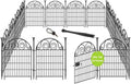 getlay tall garden animal barrier fence with gate,40 shown in use