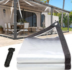 see-through clear tarp 12x16ft waterproof chicken coop greenhouse, main product view