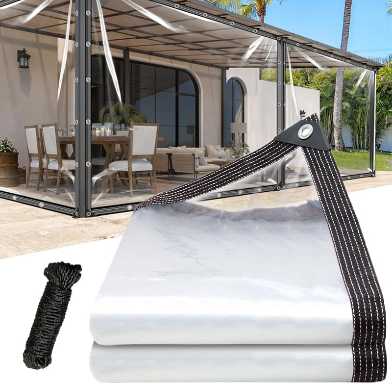 see-through clear tarp 12x16ft waterproof chicken coop greenhouse, main product view