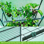 ohuhu greenhouse for outdoors with mesh side windows, side view