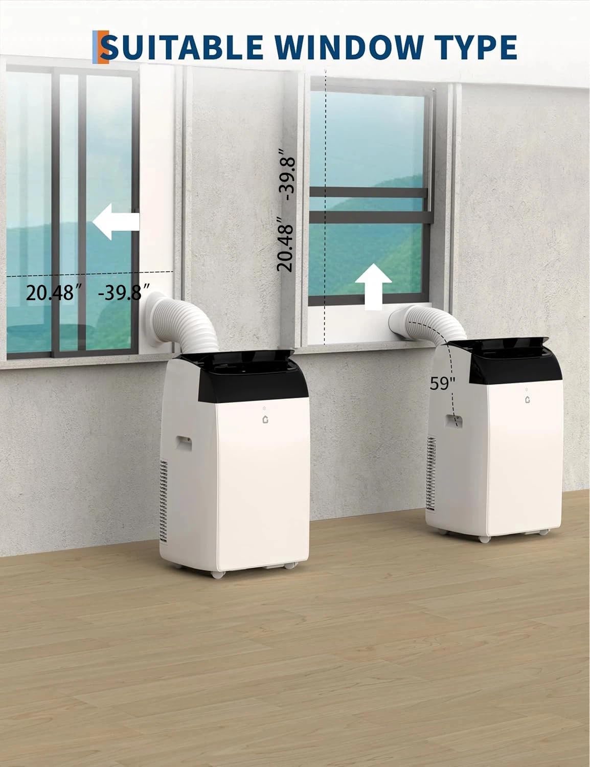 garvee 14,000 btu ac unit, 3-in-1 portable air shown in use