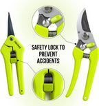2-Pack Stainless Steel Gardening Scissors, Pruning Shears and Clippers for Gardening