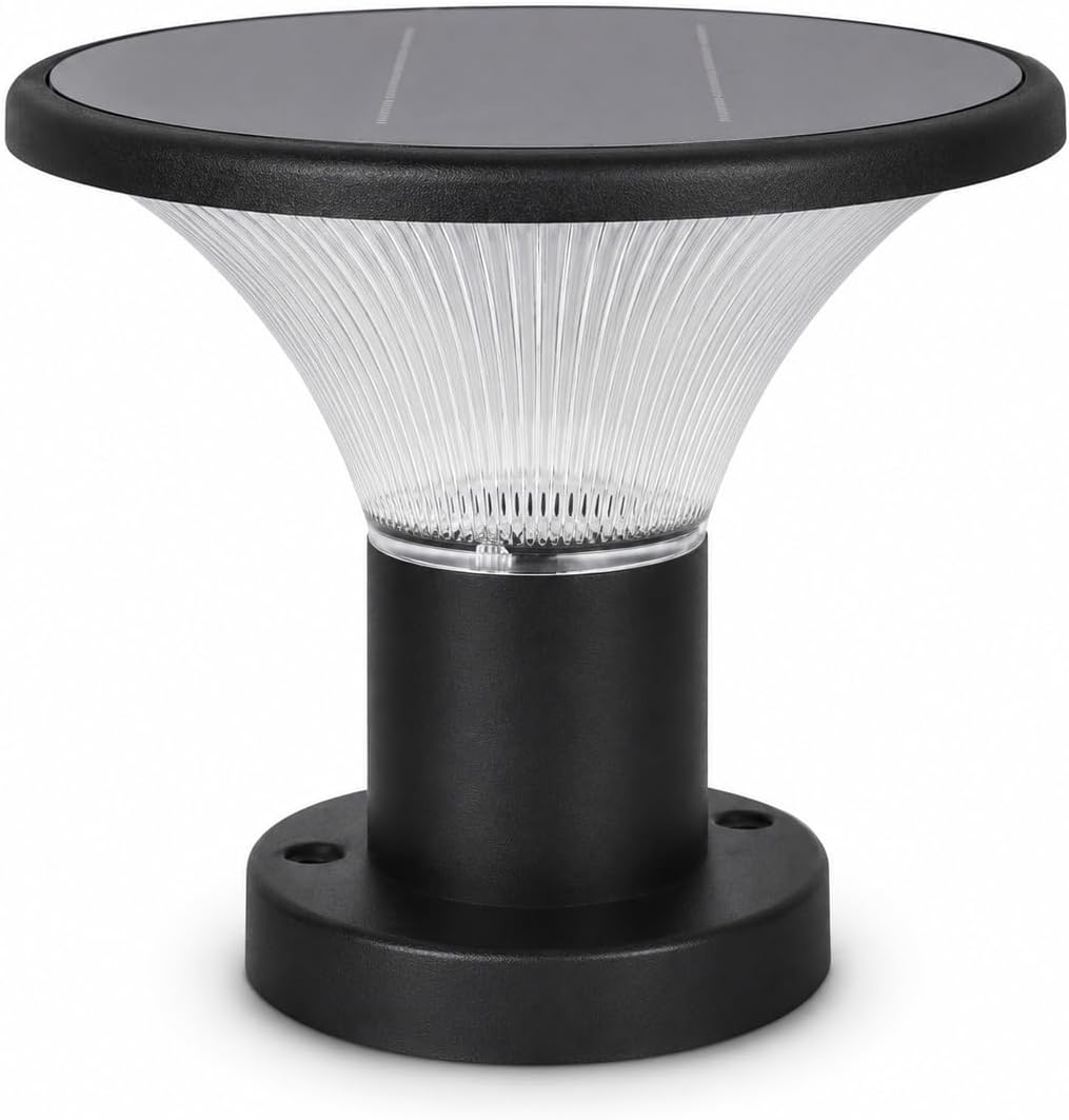 solar post cap lights, 4400mah solar post lights, main product view