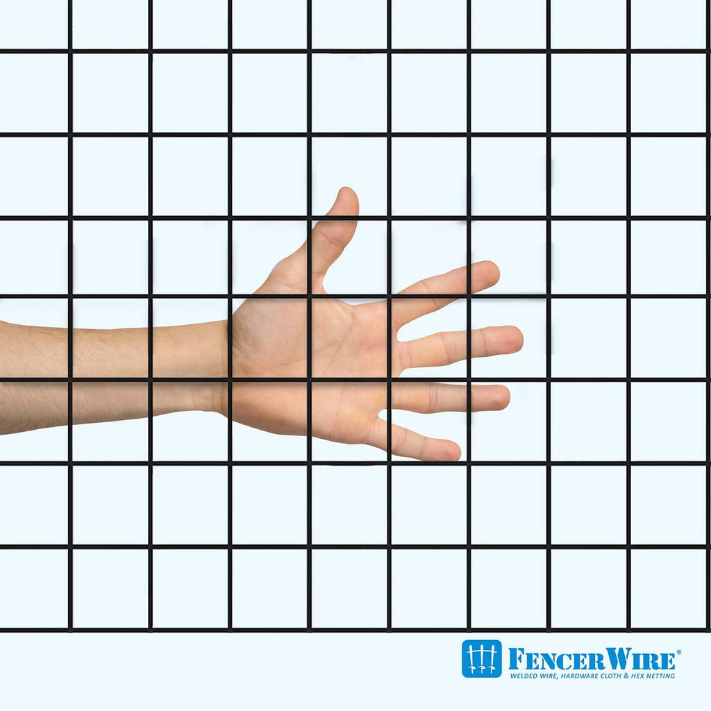 Fencer Wire 16 Gauge Hardware Cloth, Black Vinyl Coated Welded Wire Mesh, Chicken Coop Wire Fence, 1.5 inch x 1.5 inch Grid (2 ft. x 100 ft.)