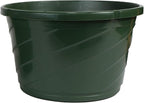 The HC Companies Euro Hanging Basket Planter Decorative 10-Inch Large Plastic Hanging Basket w/Swirl Design for Outdoor Plants, Green