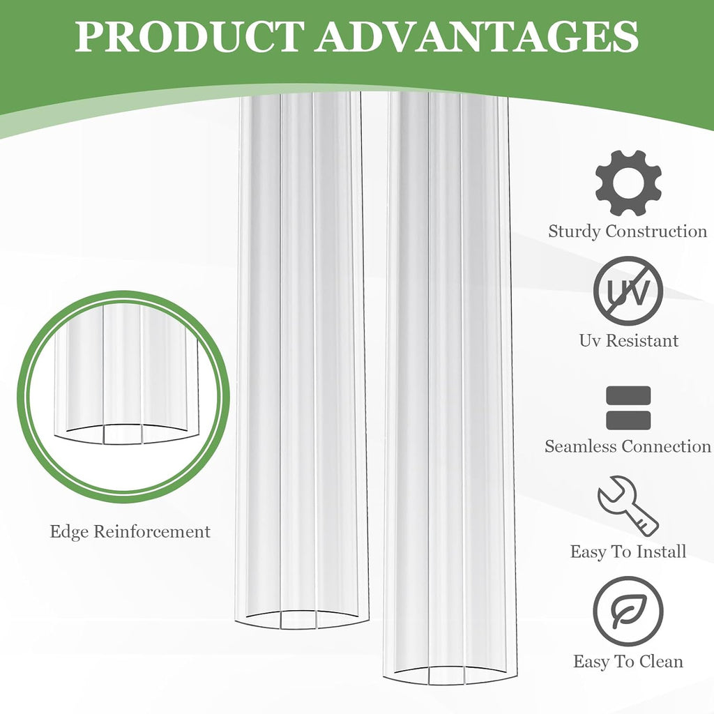tandefio 12 pcs 4 ft polycarbonate h connectors, close-up detail
