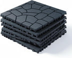 interlocking deck tiles 44 pack, plastic outdoor deck, main product view