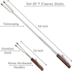 Smores Sticks For Fire Pit [Set Of 14] - Marshmallow Roasting Sticks For Campfire, Classic Smore Sticks - Hot Dog Sticks For Campfire - SUMPRI Campfire Sticks
