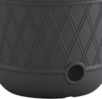 Suncast 12 Pack 14" x 12" Round Resin Decorative Weatherproof Outdoor Hideaway Standard Garden Hose Storage Pot with Drainage Holes, Gray