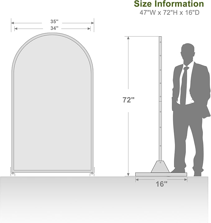 Casaphoria 72" H x 35" W Arched Metal Privacy Screen - Elegant Freestanding Outdoor Screen for Deck, Patio & Balcony - Versatile Decorative Privacy Panels for Home & Garden Use (White-Laurence)