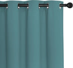 NICETOWN Blackout Room Divider Curtains for Sliding Glass Doors 102 Inches Long 1 Panel, Extra Wide Curtains for Doorway Patio Bedroom Living Room (Sea Teal, 80Wx102L, 1 Panel)