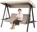 Universal Garden Swing Chair Replacement Canopy, Outdoor Hammock Cover for Patio & Balcony, Khaki, Available in 118x158cm & 124x152cm Sizes One Color 118 * 198cm/46 * 77in