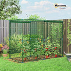 outsunny 8' x 4' x 6' crop cage shown in use