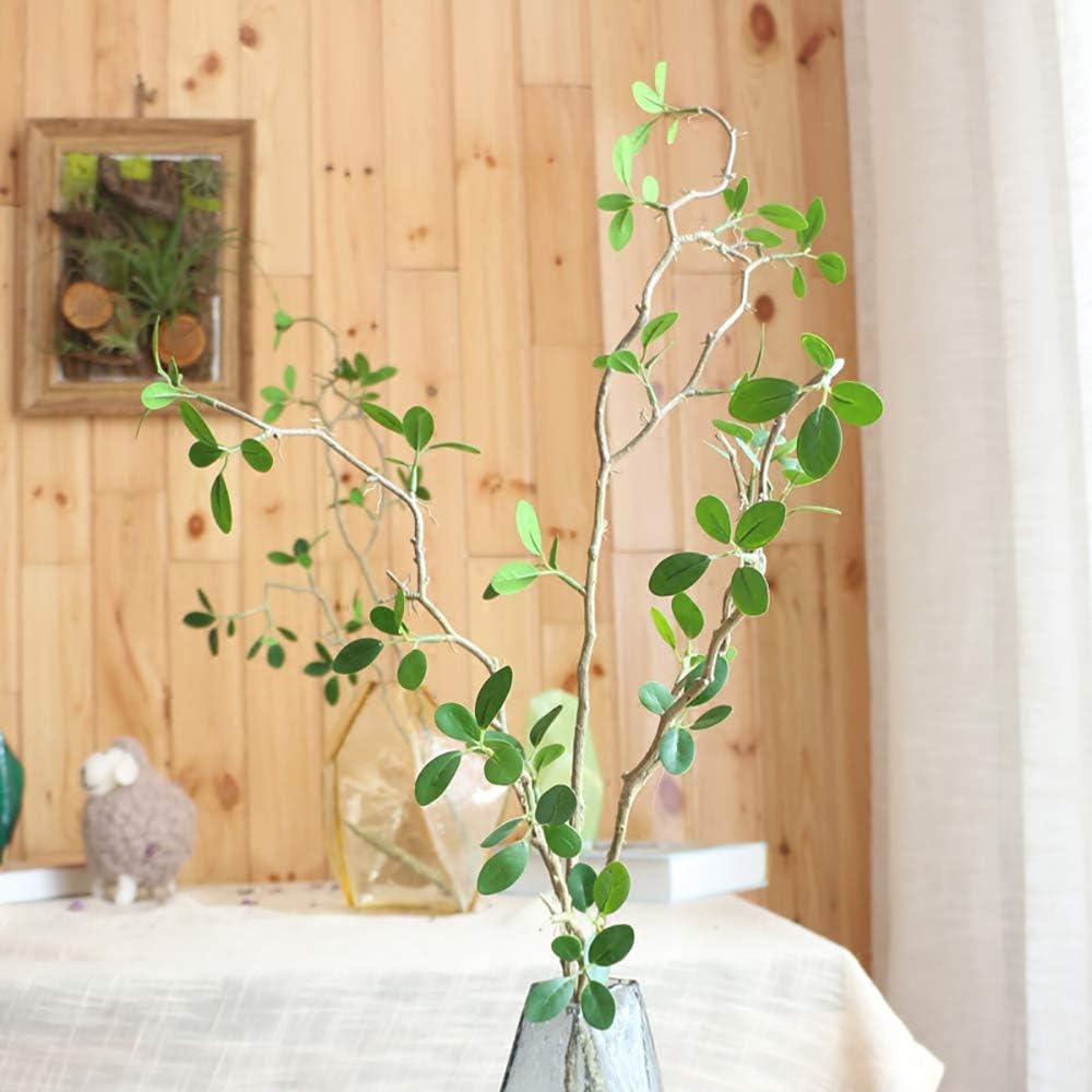 ollain 43" artificial greenery stems plants faux leaf, side view