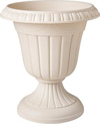Arcadia Garden Products PL20BG Classic Traditional Plastic Urn Planter Indoor/Outdoor, 10" x 12", Beige