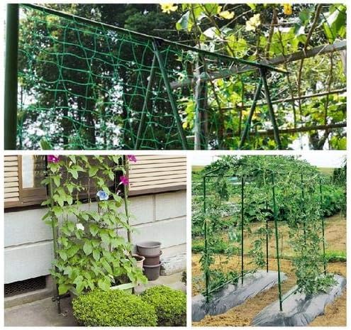 Green Garden Trellis Netting 5x100 ft Heavy Duty Polypropylene Plant Support Net for Climbing Vegetables Fruits Flowers