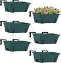 eteli 6 pack deck railing planter boxes metal, main product view
