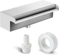 Waterfall Pool Fountain 304 Stainless Steel 11.8" Rectangular Waterfall Spillway for Pools, Fountains,Pond and Spa's