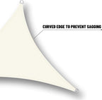 SUNNY GUARD Waterproof Sun Shade Sail 12'x20'x22.4' Cream Right Triangle UV Block Sunshade for Backyard Yard Deck Patio Garden Outdoor Activities and Facility(Customized)