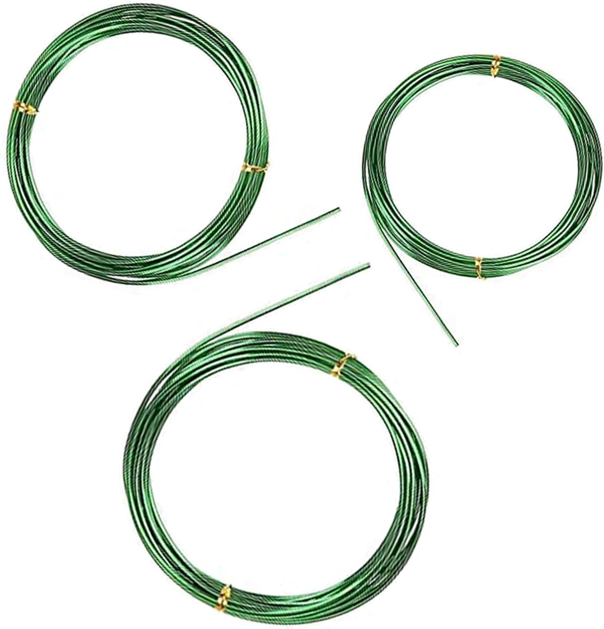 BEADNOVA Bonsai Tree Wire 98 Feet Green Aluminum Bonsai Tree Training Wire for Indoor and Outdoor Plant (Green, 1mm, 30m)