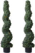 all season green 4' spiral boxwood topiary trees, main product view