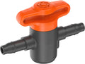 Gardena Micro Drip System Shut-Off Valve, 4.6 mm (3/16 inch): to Regulate or Shut Off Individual Pipelines, infinitely Variable, Contents: 2 Pieces (13217-20)