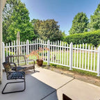 3 sets vinyl picket fence panels white 84''wx36''h, front angle view