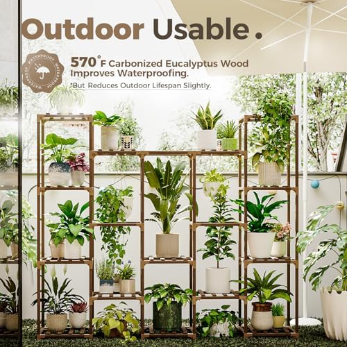 bamworld large hanging plant stand indoor tall plant, close-up detail