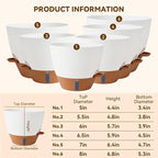 7/6.5/6/5.5/5 Inch Self Watering Pots, Plastic Flower Pots with Multi Mesh Drainage Holes and Deep Reservoir for Indoor Outdoor Garden Plants and Flowers (Green, 5/5.5/6/6.5/7/8)