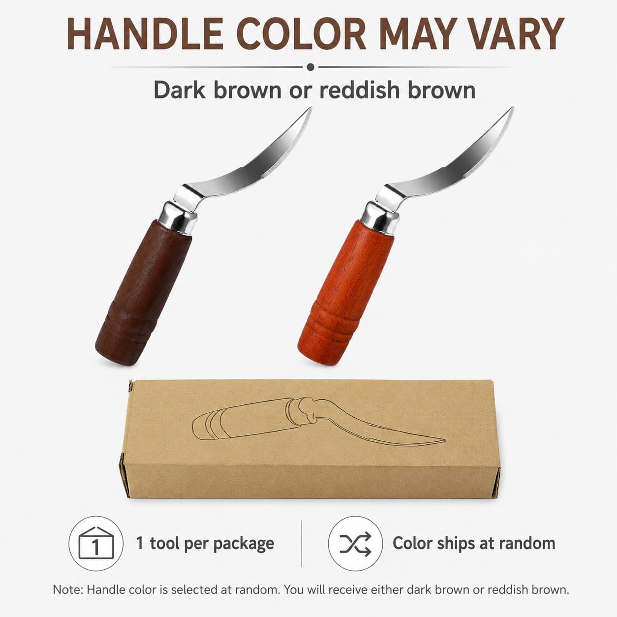 DOITOOL Coconut Meat Removal Tool Stainless Steel Fresh Coconut Scraper Knife with Ergonomic Wood Handle for Raw Shell Extraction and Manual Opener | Curved 9 inch Blade with Ergonomic Wood Handle for Raw Shell Extraction and Manual Opener