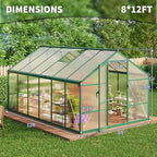 8×12 ft greenhouse, large walk in greenhouses for shown in use