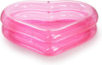 FUNBOY Giant Inflatable Luxury Clear Pink Heart Kiddie Pool, Year-Round Fun for Ball Pits, Swimming Pools, a Summer Pool Party and The Beach