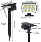 Solar Spot Lights Outdoor 6 Pack, [46 LED/3 Modes] Solar Landscape Spotlights Waterproof, 2-in-1 Auto On/Off Solar Powered Lights for Outside Yard Garden Wall Pathway(Cool White)