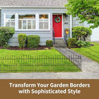 decorative garden fence - 32in(h) x 24.16ft(l) heavy, front angle view