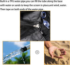 6ft/9ft/11ft patio umbrella mosquito netting with zipper door showing dimensions
