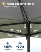 Canopy Tent 13x13 ft, Pop Up Gazebo One-Push Setup with 4 SandBags for Backyard Parties and BBQs, Mosquito Netting & Height Adjustable - Grey