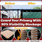 amgo 6' x 25' fence privacy screen, heavy, side view